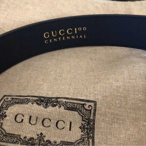 NWT Gucci 100 Centennial Leather Belt GG belt. Size 75/30 Style 625839 - Picture 6 of 9